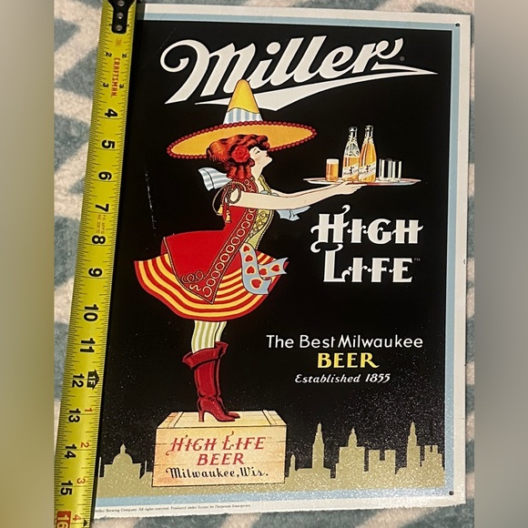 Miller High Life Metal Sign 99’ USA - Picture 2 of 11